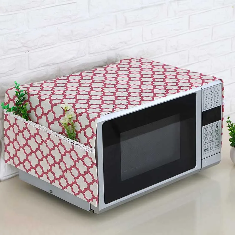 35*95cm Microwave Oven Dustproof Cover With Pockets Cloth Microwaves Protector Covers DIN889