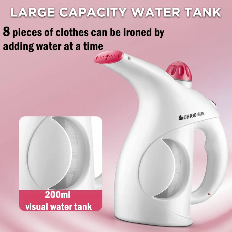 Vaporizador elétrico portátil a vapor, poderoso vaporizador de roupa portátil em 15 segundos, ferro de passar à vapor, para viagem em casa