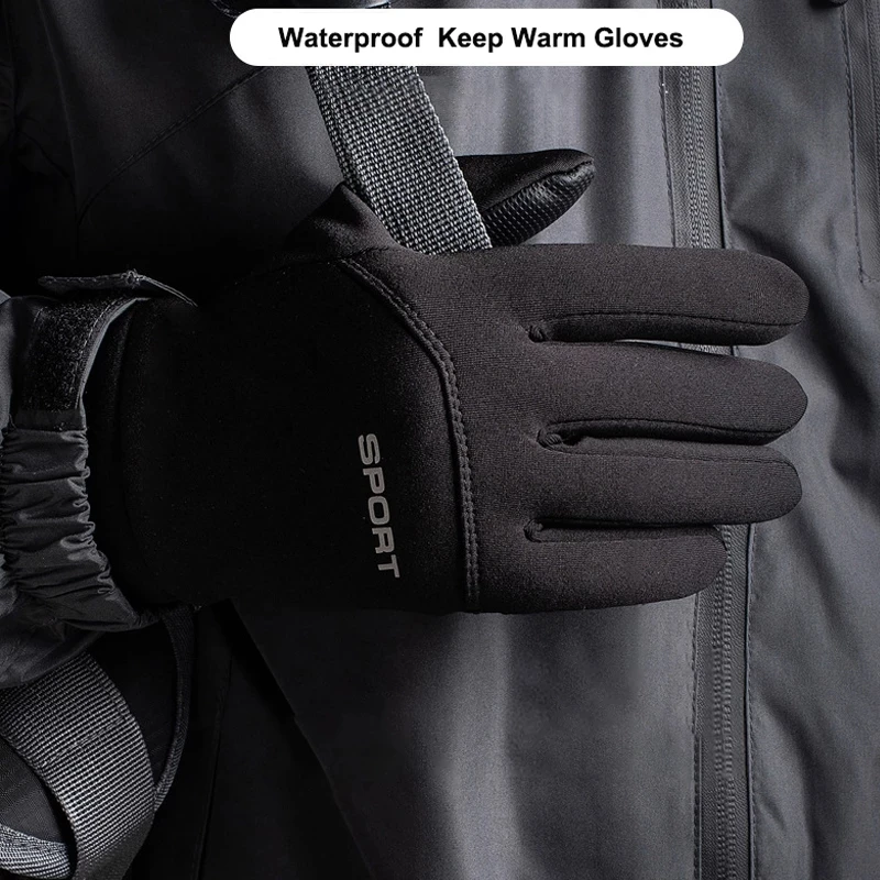 Guantes impermeables de terciopelo para hombre y mujer, manoplas reflectantes antideslizantes para deportes de esquí y ciclismo, resistentes al viento, gran oferta, invierno, 2021