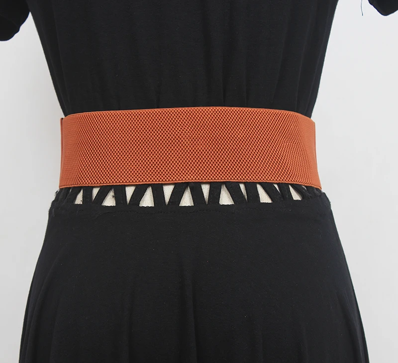 المرأة المدرج موضة مطاطا بولي Leather الجلود فستان Cummerbunds الكورسيهات حزام أحزمة الديكور حزام عريض R2828