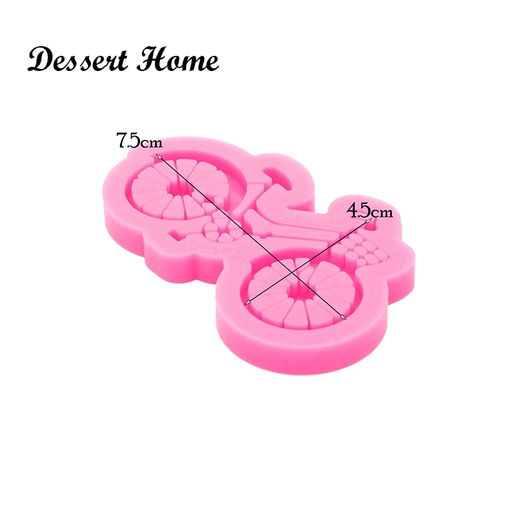 DY0556 Glossy Resin Bicycle Molds, Mold for Keychain , Silicone Molds DIY Epoxy Jewellery Making, Motorcycle Clay Molds