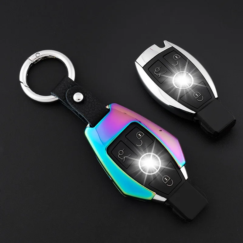 Color focus Galvanized Alloy Car Key Cover Case For Mercedes benz A B R G Class GLK GLA E200 E200L W176 2 3 Buttons