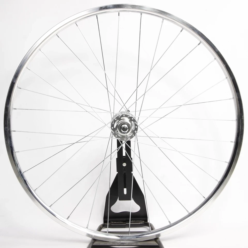 700C Fixed Gear Bike Retro Silver Wheels Aluminum Alloy Fixie Wheelset Single Speed Bike Racing Wheel with High Strength Rim