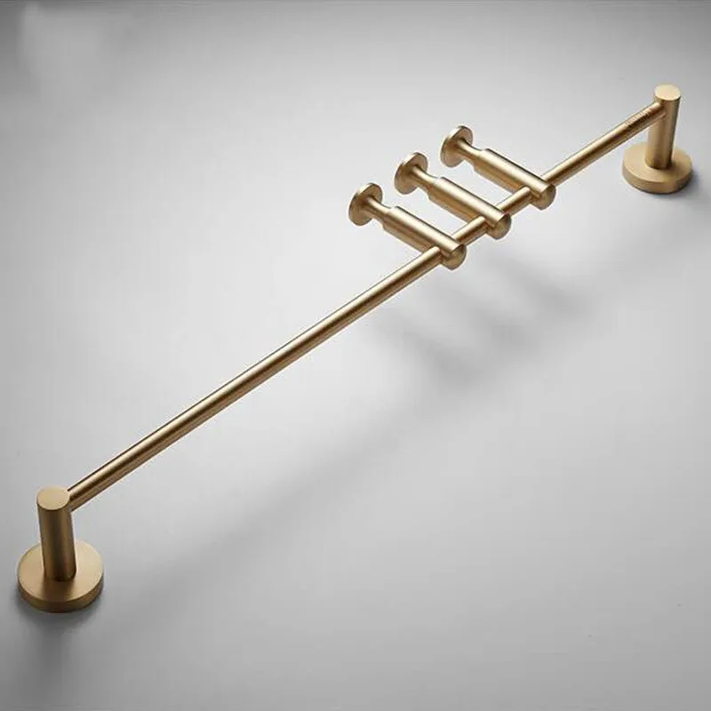 Solid Brass Coat Rack Free Adjustment, Wall Mount  Hooks with 3/4/5/6  for Hats, Scarves, Clothes Handbags