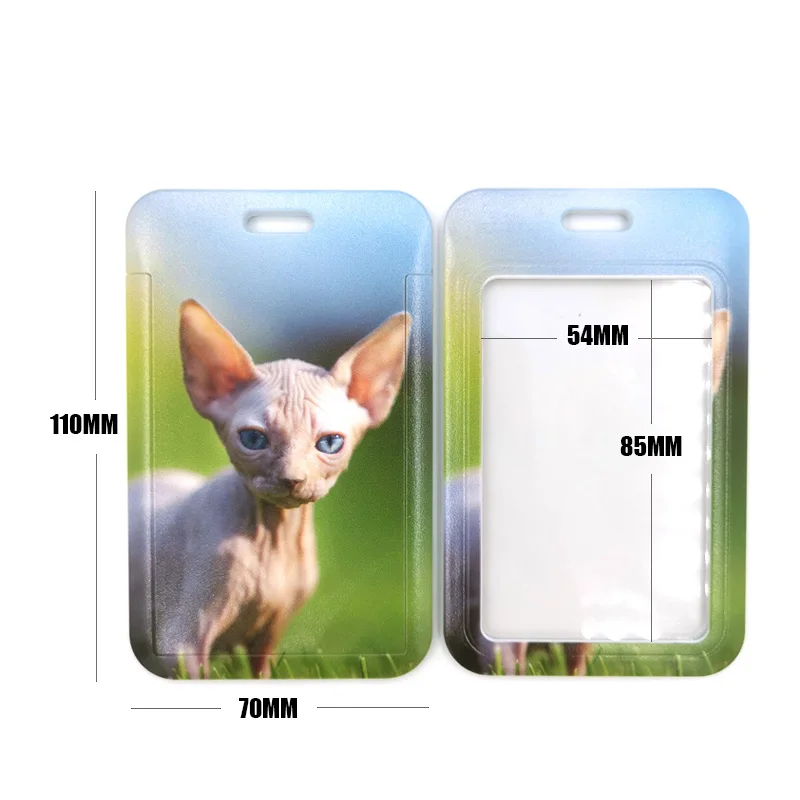 Sphynx Hairless Cat Key lanyard Car KeyChain ID Card Pass Gym Mobile Phone Badge Kids Key Ring Holder Jewelry Decorations