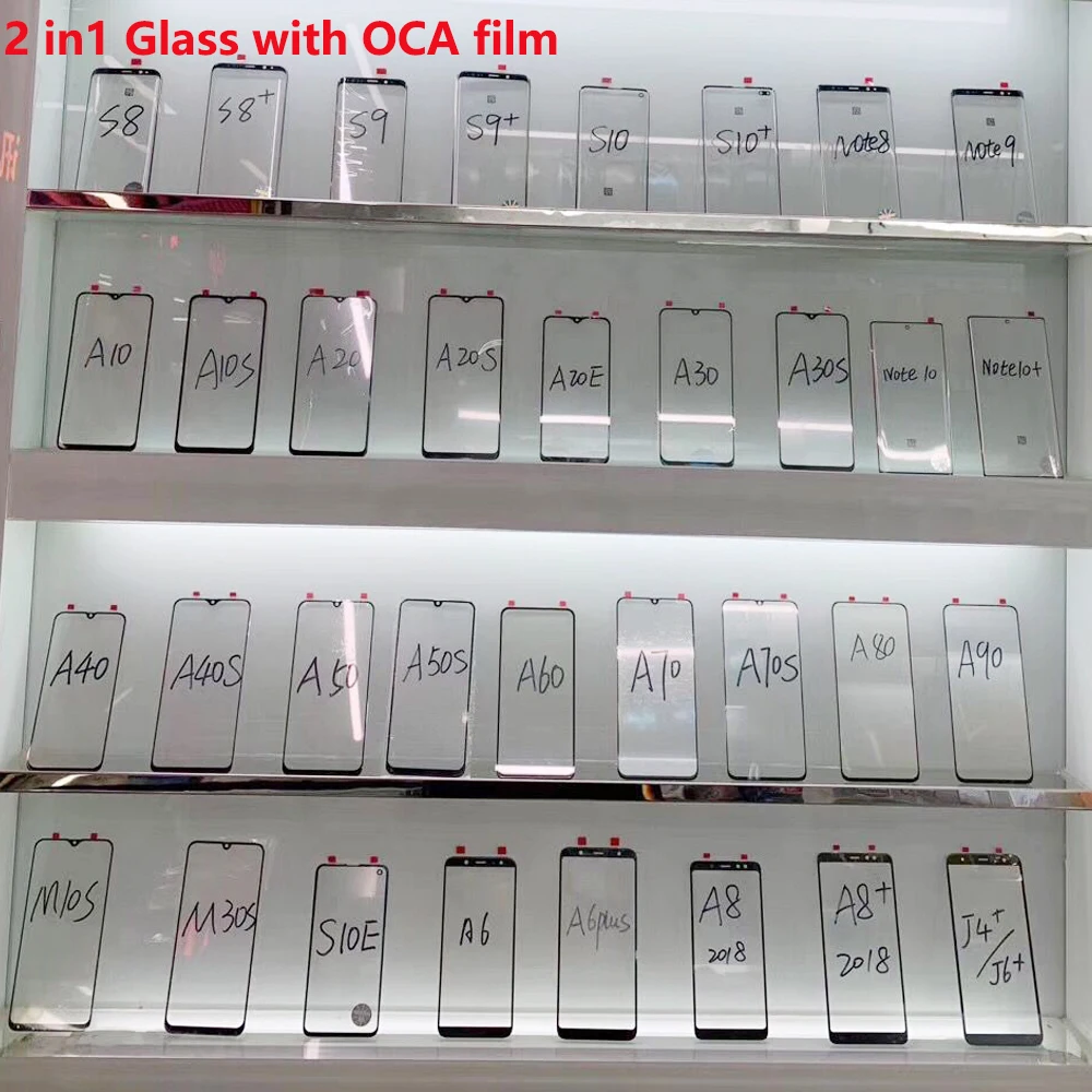 10XAAA Screen Front Glass+OCA for Samsung Galaxy A72 A52 A42 A32 5G A71 A51 A90 A80 A70 A60 A50 A40 A30 A20s A10 A11 Touch Panel