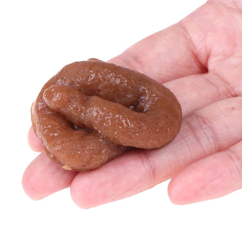 1pc Realistic Funny Toys Fake Poop Piece of Shit Prank Antistress Gadget Toys Joke Tricky Toys Mischief Turd Realistic Shit Gift