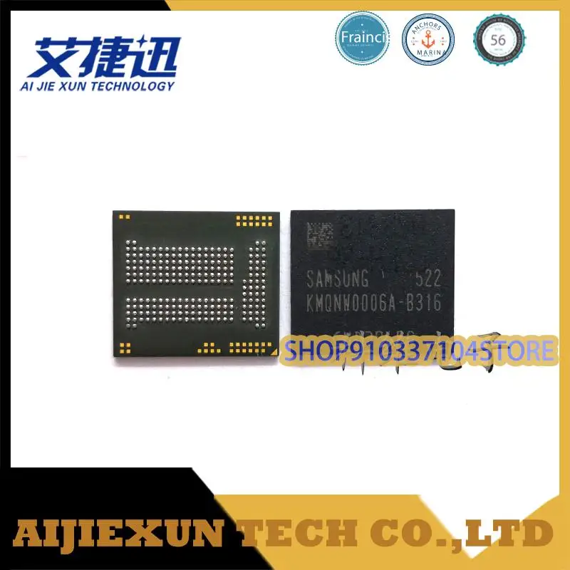 

2pcs/lot KMQNW0006A-B316 8+1 8G 221pins memory IC chips new and origianl