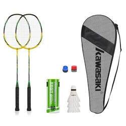 Raqueta de bádminton Kawasaki 1U, marco de aleación de aluminio, raqueta de bádminton con cuerda para arriba-0160 con volante de regalo gratis
