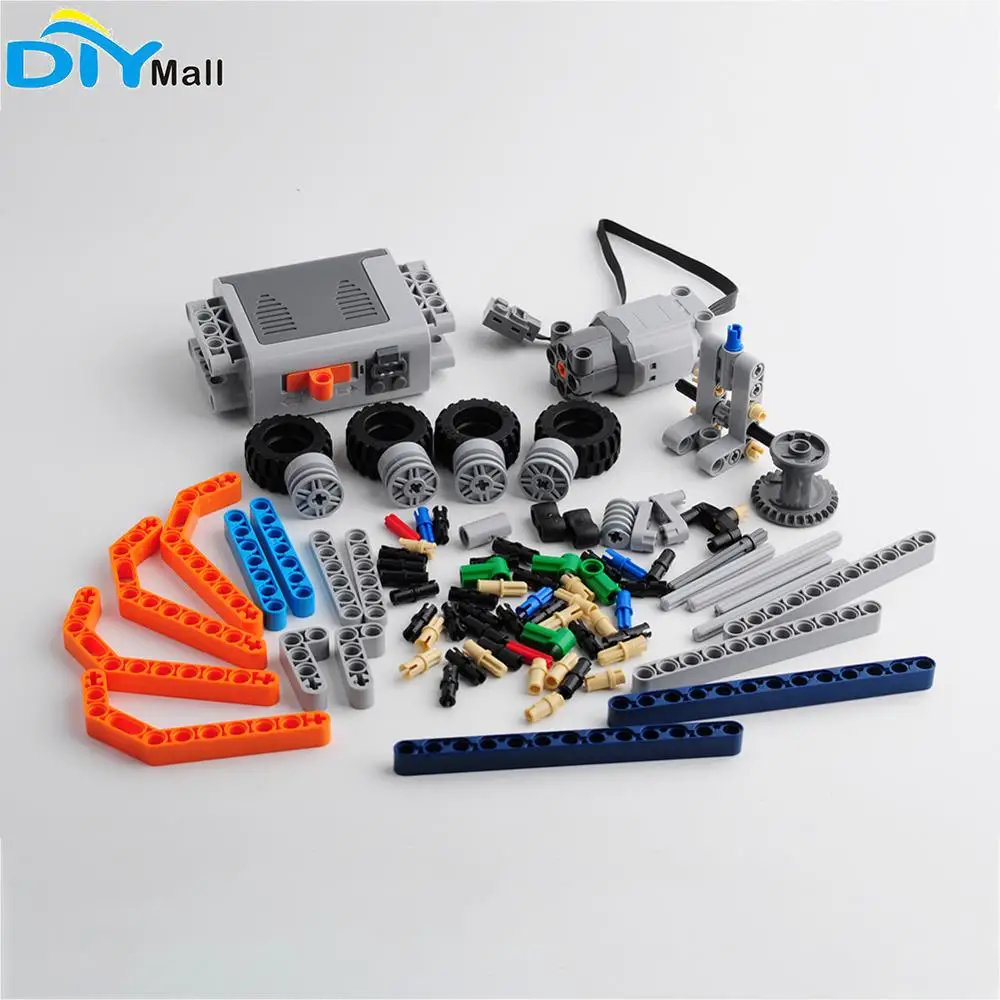 PF Blocks Kit fai da te Technical MOC Car Set AA Battery Box L-Motor IR Remote Control ricevitore compatibile con Legoeds Power Funtions