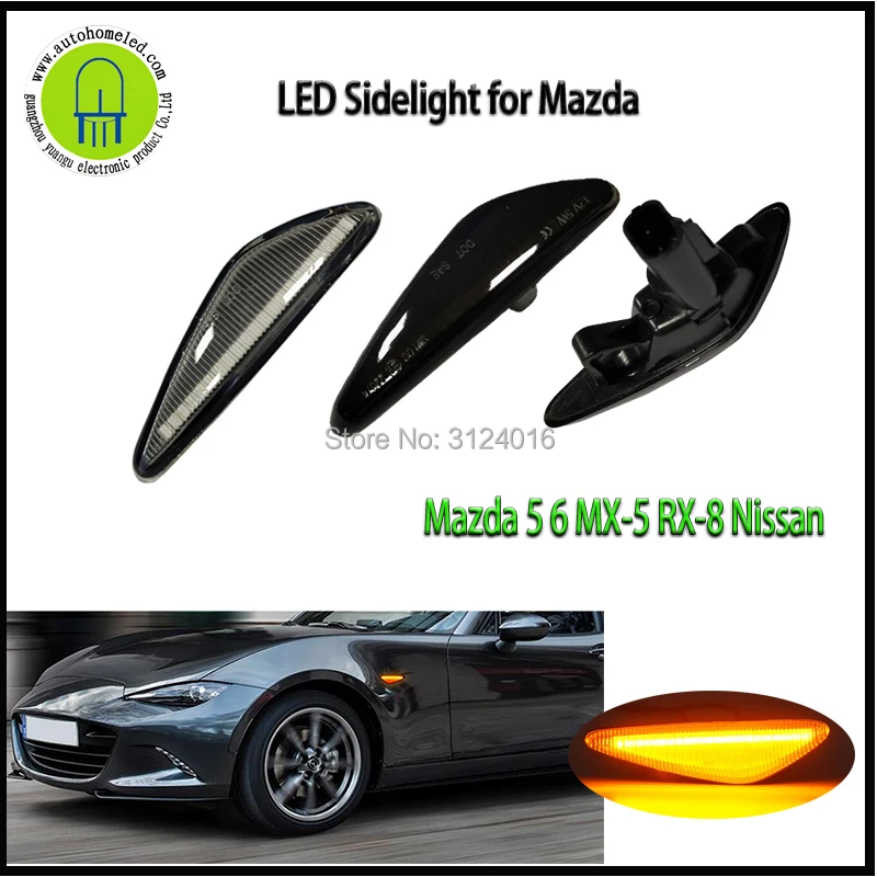 

LED Blinker Turn Signal Indicator Side Marker Light For Mazda MX-5 MX-6 16- RX8 09-12 NISSAN Lafesta Highway Star FAIT 124