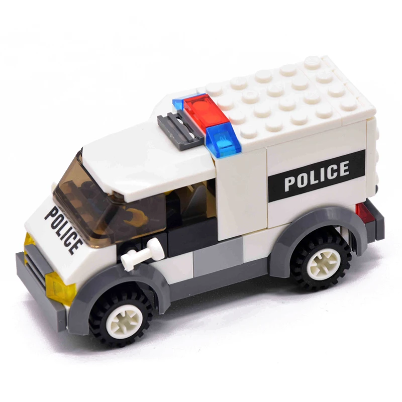 City Police Patrol Car Model Figure Blocks costruzione educativa mattoni da costruzione giocattoli per bambini regalo di natale