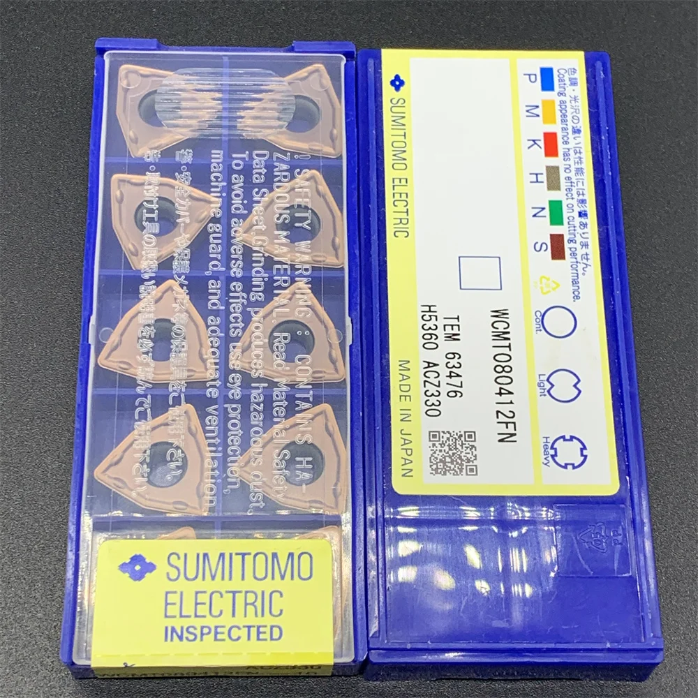 Imagem -02 - Broca Carbide Insere Pode para Aço Wcmt080412fn Acz330 10 Pcs Aço Inoxidável u