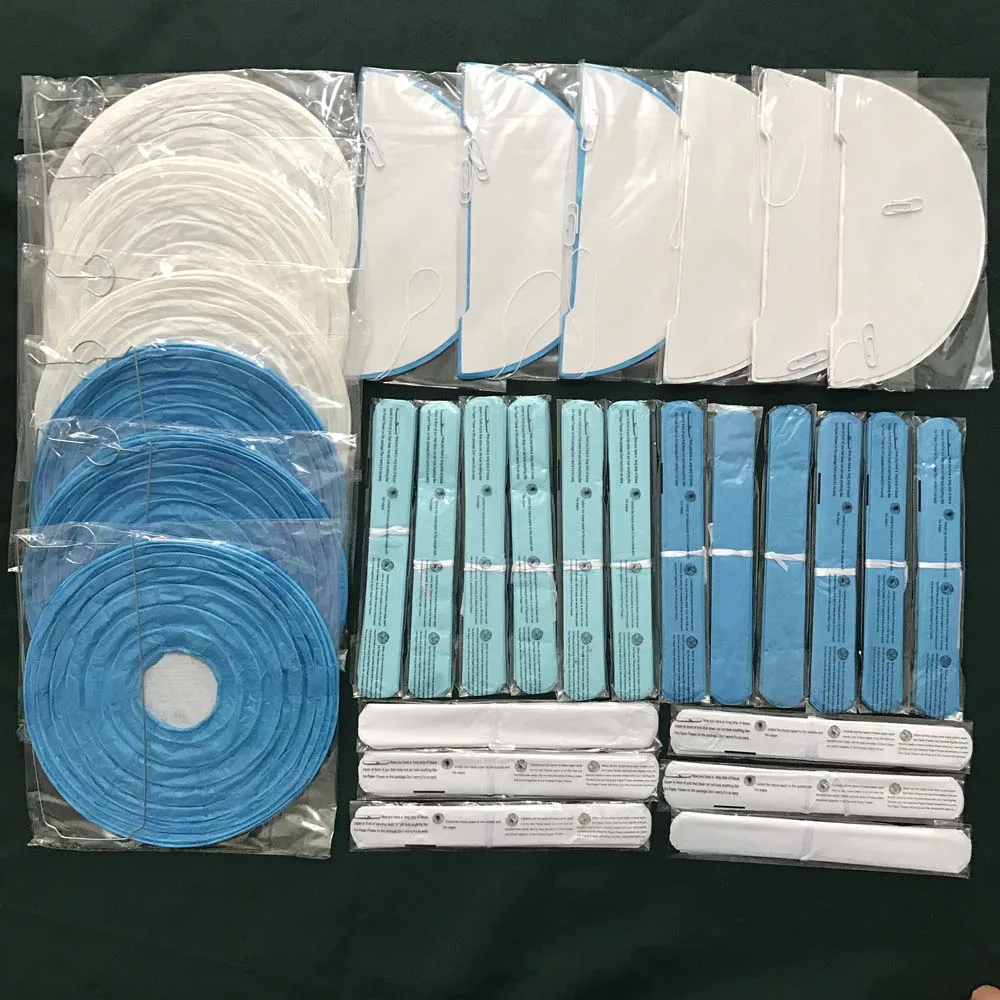 30pcs/Set Holiday Festival Decor Blue White Paper Lantern 6“ 8” 10“ 12” Baby Baptism Birthday Party Favor Hanging Tissue Pom