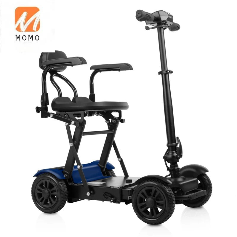 السفر 4 عجلات المسنين سكوتر كهربائي المعاقين للطي التنقل سكوتر لكبار السن