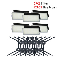 Robot Vacuum Cleaner Hepa Filter for Ilife A8 a40 a6 a4 a4s Parts Filter Side Brush Danhui Robot Vacuum Cleaner Parts