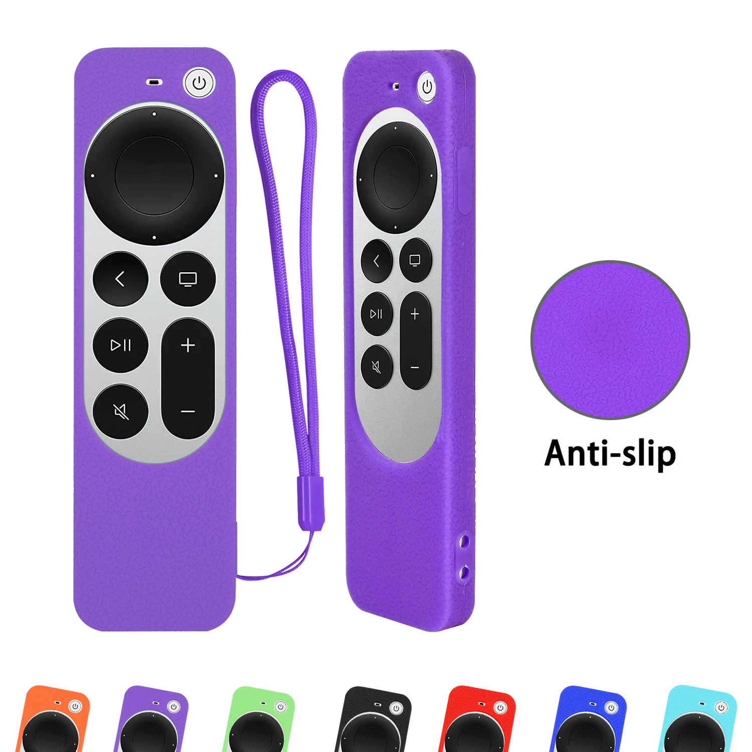 Shock Proof Silicone Protective Case Waterproof Cover Lightweight Anti Slip Rectangle for Apple TV 4K Siri Remote Control