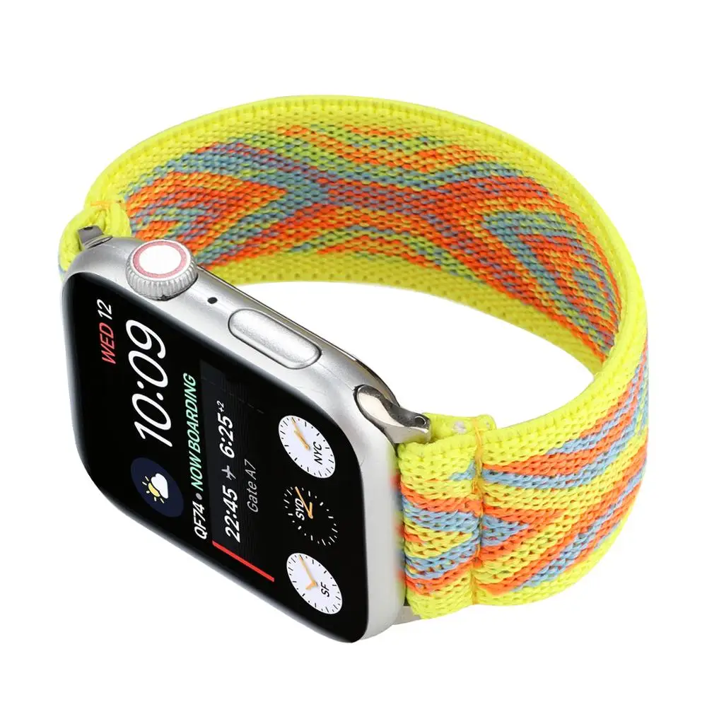 Scrunchie حزام ل أشرطة ساعة أبل SE 6 5 4 40 مللي متر 44 مللي متر مرونة النسيج سوار ل iwatch سلسلة الفرقة 3 2 38 مللي متر 42 مللي متر حزام الساعات
