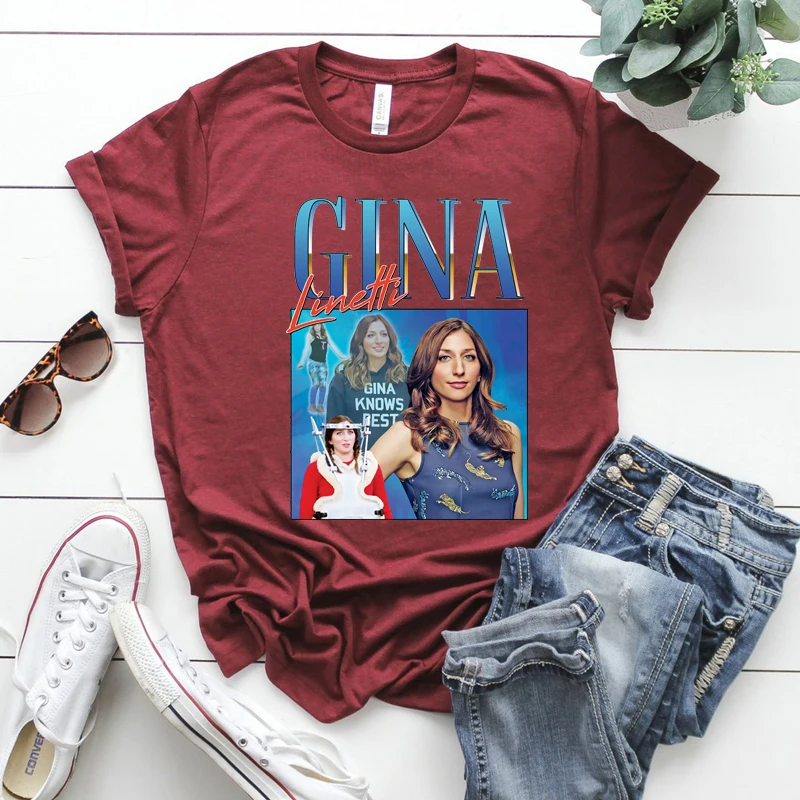 Gina Linetti Homage T-shirt  Brooklyn Nine Nine Shirt Tv Show Brooklyn 99 Inspired Gina Graphic Tee Retro 90\'s Vintage Tops