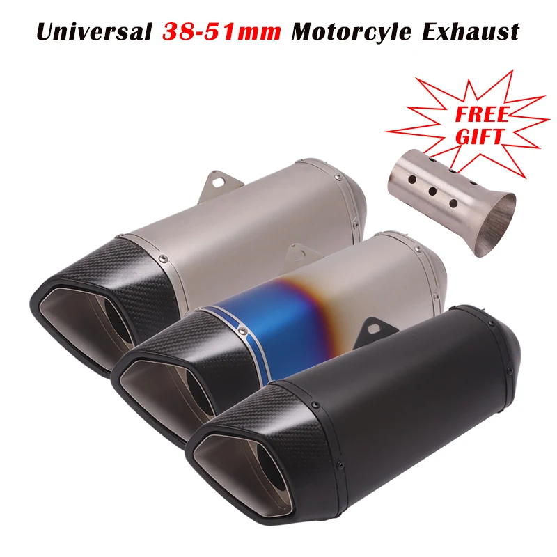 

Universal 38-51mm Motorcycle Exhaust Motocross Muffler DB Killer Escape Moto Modified For CB1000R DUKE790 R1 FORZA 350 z900 PCX