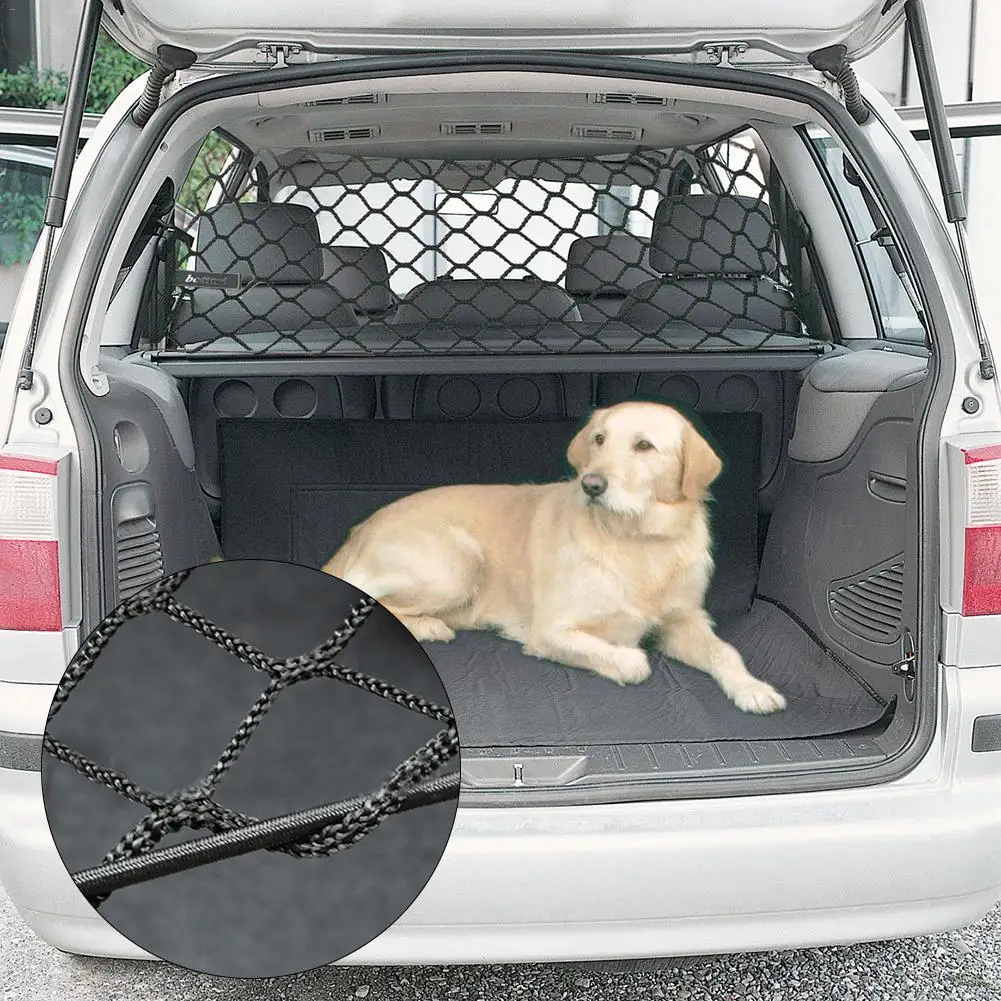 Dog Barrier For Car Dog Protection Net Car Isolation Pet Barrier Net Back Trunk Safety Pet Dog Net Vehicle Safety Mesh 90CM*30CM