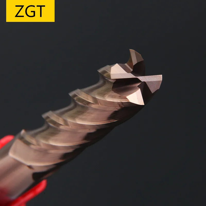 ZGT Cutting HRC60 4 Flute Alloy Carbide Tungsten Steel Milling Cutter End Mill Metal Cutter Cnc Tools 4mm 5mm 6mm 8mm 10mm 12mm