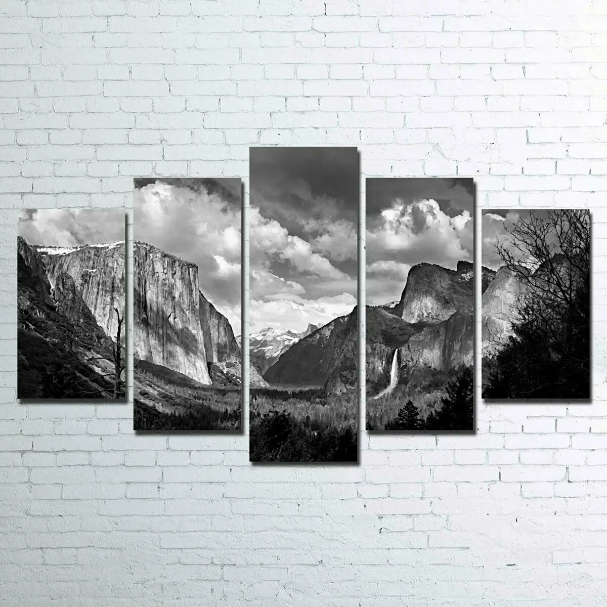 No Framed Canvas 5Pcs Yosemite Valley National Park No Yaiba Wall Art Posters Pictures Home Decor Paintings Decorations