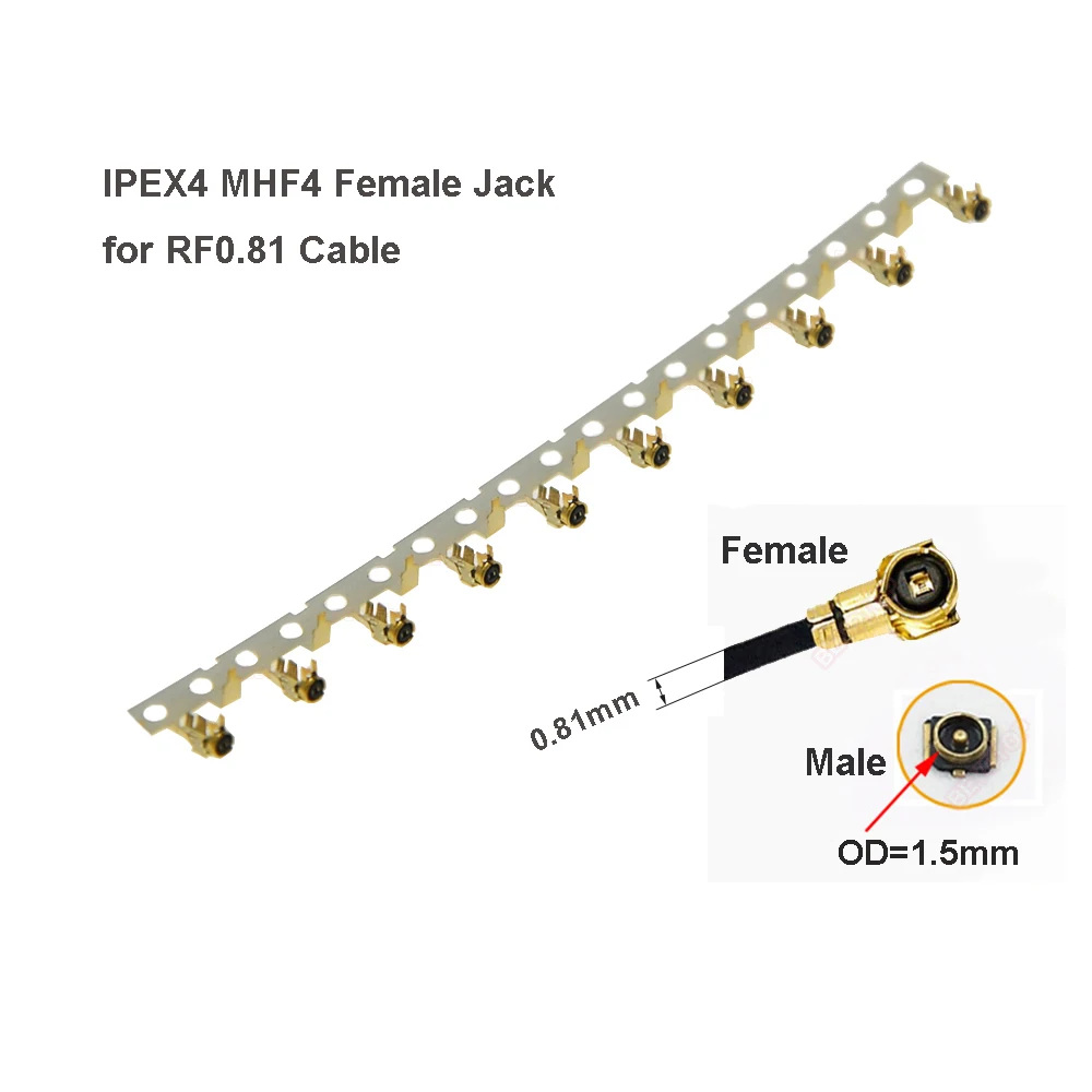 Imagem -05 - Terminal da Placa Base da Antena Coaxial do rf Conectores Fêmeas do Ipx Ipex Ipex1 Ipex4 Soquete Mhf4 Smt Wifi U.fl 100 Peças Pelo Lote