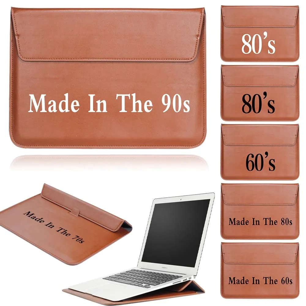 

Laptop Bag Sleeve Case for 11 14 13.3 15 Inch for Macbook Air Pro 13 HP Lenovo ASUS Acer Samsung PU Leather Stand Cover Bag