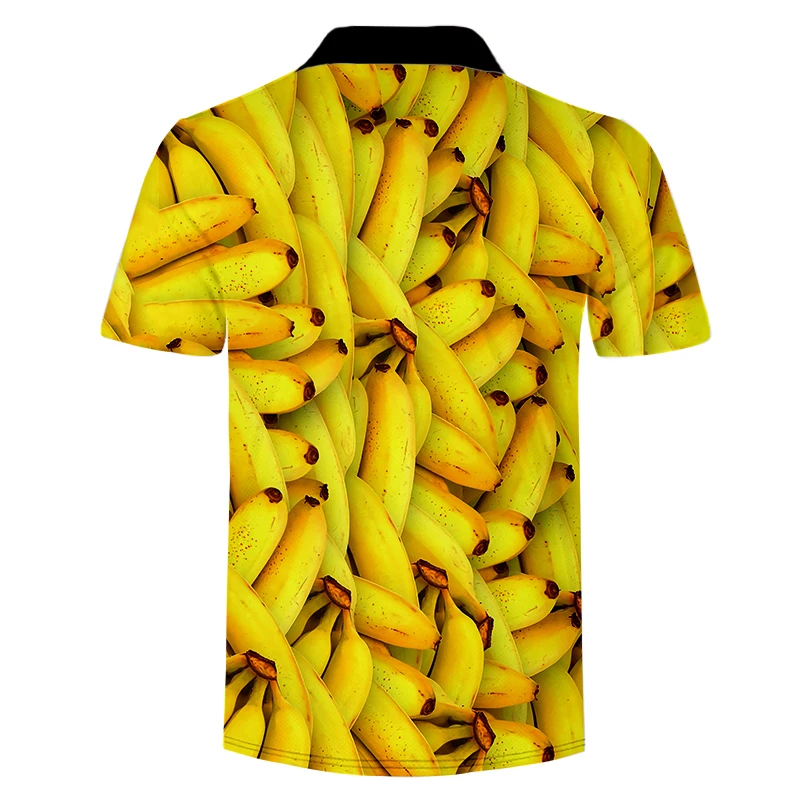 2020 Men's Shirt Men Yellow Fruit Banana Interesting Desiger S Men Quick Drying Short Sleeve Shirt Clothes Jerseys Golftennis