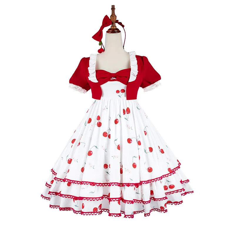 Game Miracle Nikki Nikki Cosplay costume Cherry Adolescence Lolita Dress Kawaii Summer Dress