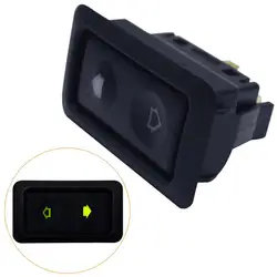Universal Car Electric Window Switch 6 Pin 12V/24V Electric Power Control Window Switch Button Push Cover Green Light