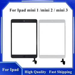 Per iPad Mini 1 Mini 2 A1432 A1454 A1455 A1489 A1490 A149 mini 3 Touch Screen Digitizer con pulsante Home e cavo Flex Home + IC