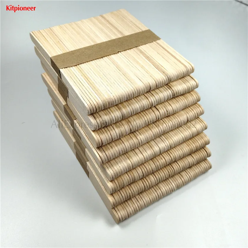 400 peças de Gelo Pop Picolé Varas Acessórios Varas de Madeira de Bétula Ice-lolly Vara Comprimento 114 milímetros Lotes 8 50 pçs/lote