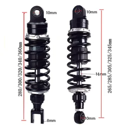 Universal 280mm to 360mm Motorcycle Rear Shock Absorber Damping Adjust For Yamaha Honda Kawasaki Suzuki Rear Suspension black