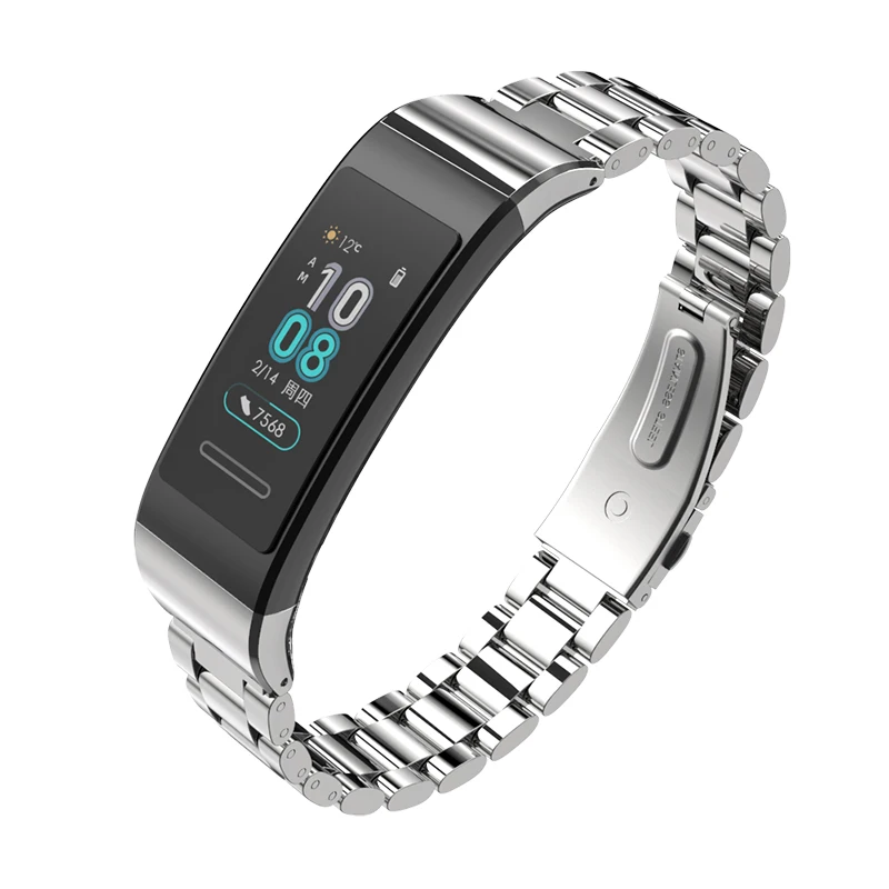 สำหรับ Huawei Band 4 Pro โลหะข้อมือสร้อยข้อมือสแตนเลสสายรัดข้อมือสำหรับ Huawei 3 Pro เปลี่ยน Pulsera สำหรับ Huawei 3 แถบ