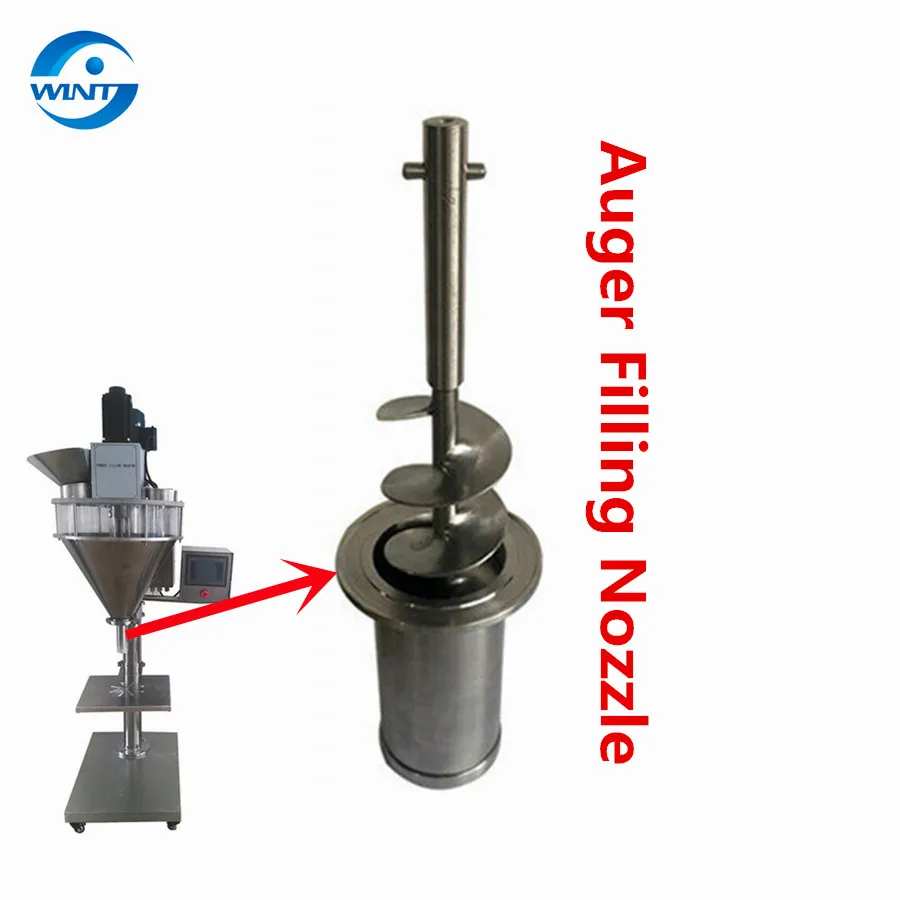 Accessories Parts of The Auger Powder Filling Machine SUS304,Screw Rod Dispenser Of Powder Filler From 5-5000g Filling Nozzle