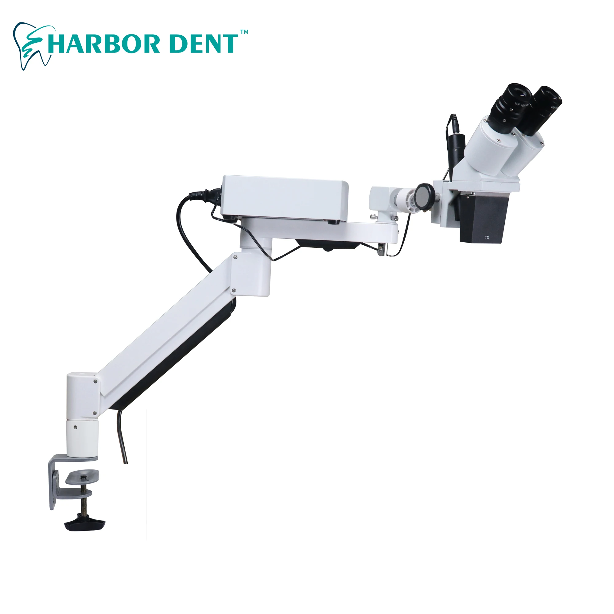 5X/10.5X/15X/20X Magnification Long Arm Dental Microscope With LED Light Optionally Root Canal Microscope Clip On The Table