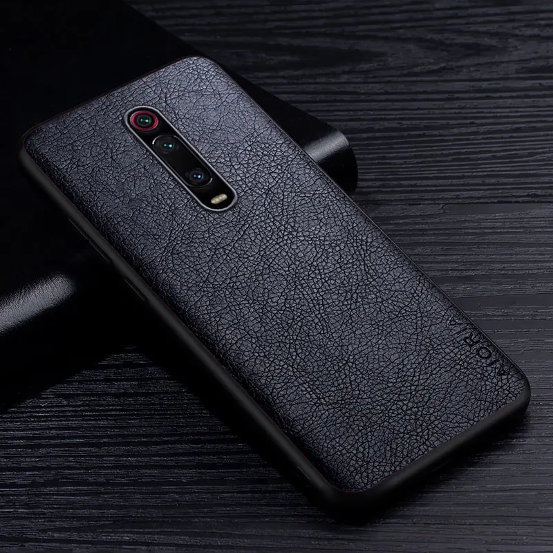 Case For Xiaomi Mi 9T Pro Redmi K20 Pro Premium Retro Litchi Leather Back Cover for mi 9t pro business style phone case