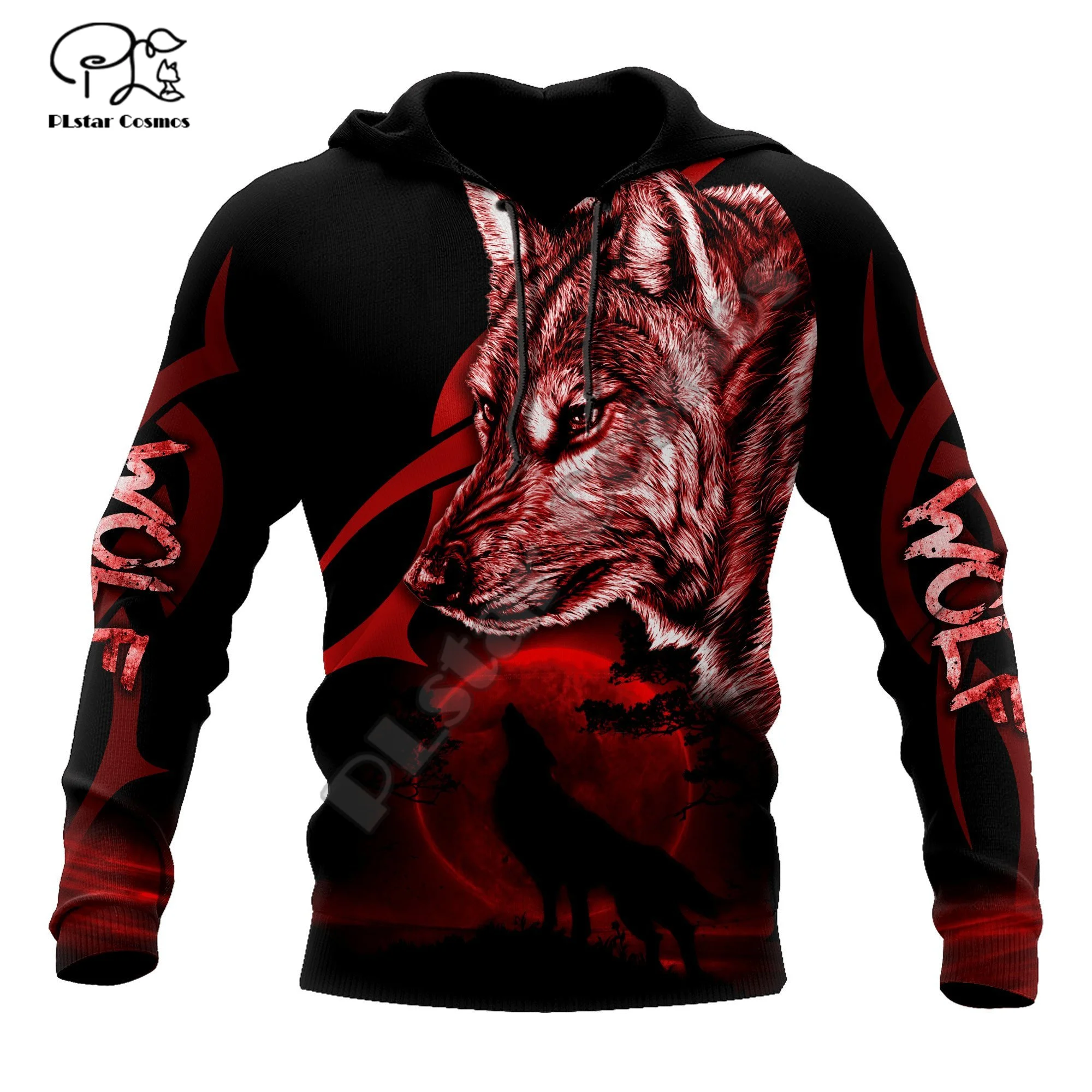 

PLstar Cosmos NewFashion Animal Scary Wolf Tattoo Camo Funny Streetwear Tracksuit 3DPrint Men/Women Pullover Harajuku Hoodies B2