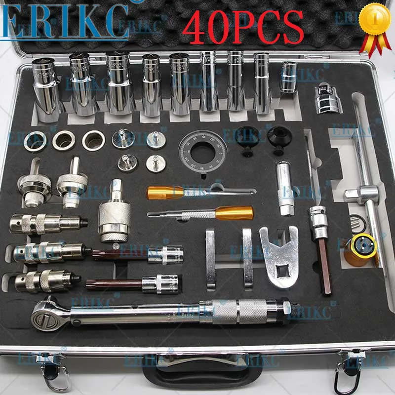 

New 40pcs Injector Repair Disassembly Tool Kits Diesel Fuel Injector Dismantling Equipments for Bosch Denso Delphi E1024000