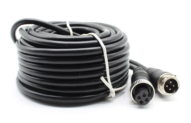 16FT 5M Car Video Extension Cable 4-Pin Aviation for CCTV Rearview Camera Truck Trailer Video cable