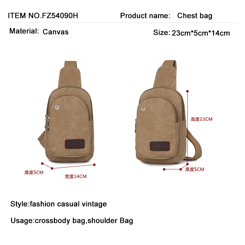 Canvas Usb Charging Men's Sling Earphone Pouch Men Crossbody Bags Fashion Casual Messengers Bag For Chest Bag Shoulder Pack Sac