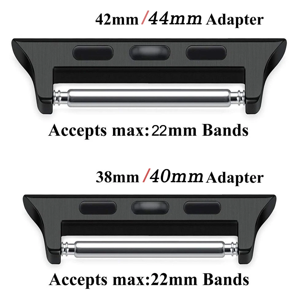 Adapter For Apple Watch serie 6 SE 5 4 3 2 44mm 40mm for iwatch band 6 5 42mm 38mm Strap spring bar  belt Accessories Connector