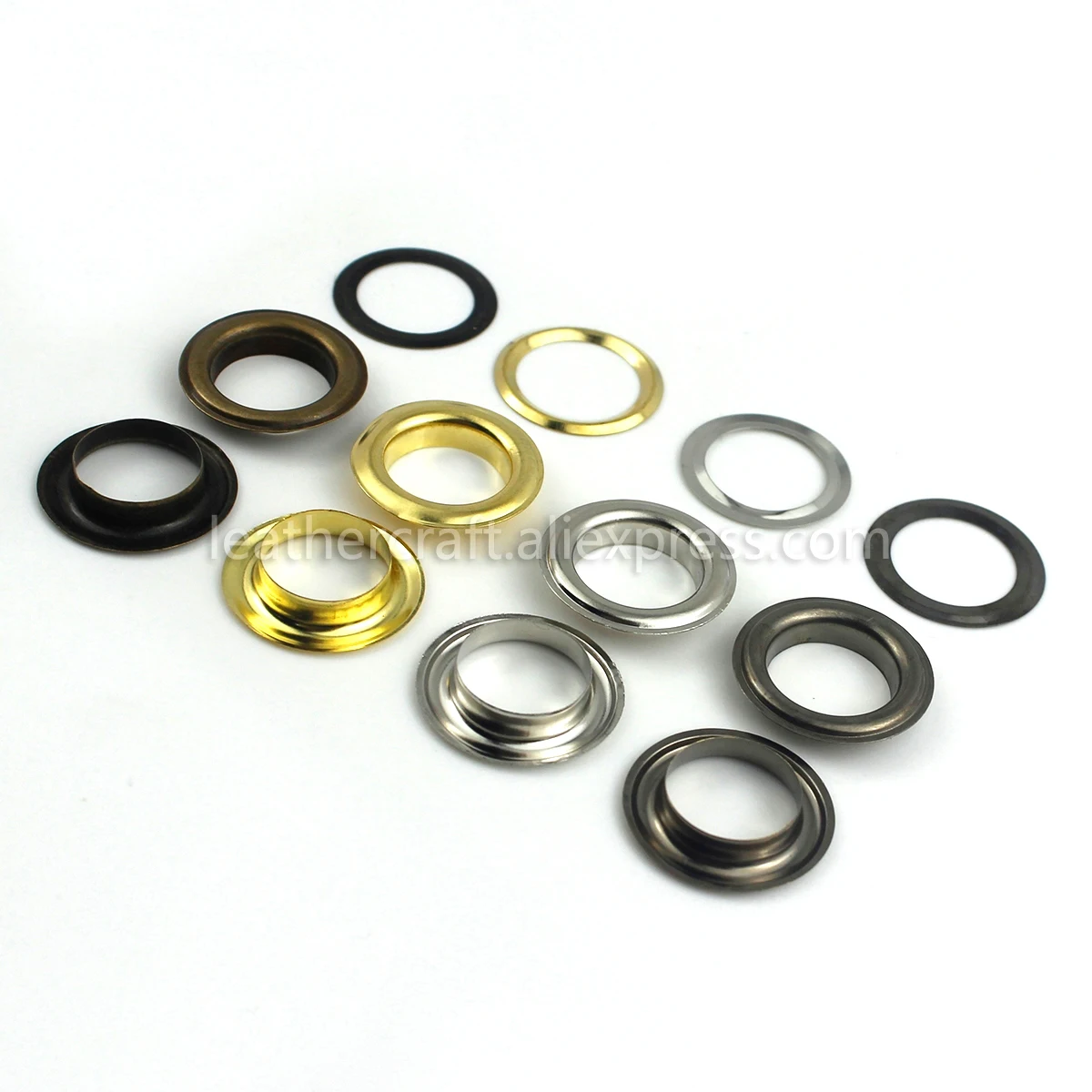 100sets 14mm Brass Eyelet with Washer 1200# Leather Craft Repair Grommet Round Eye Rings For Shoes Bag Clothing Leather Belt Hat