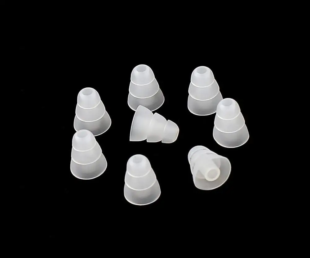 3 Pairs Replacement Triple Flange Ear Tips Earbuds Silicone For Most in Ear Headphones (Sony Senso Powerbeats Jaybird etc.)