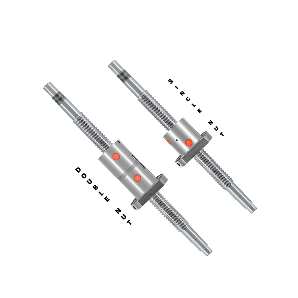 HLTNC SFU 2005 20mm 300mm to 1500mm Ballscrew Rod With DFU2005 Double Nut + BKBF15 End Machined For CNC Engraver Milling Router