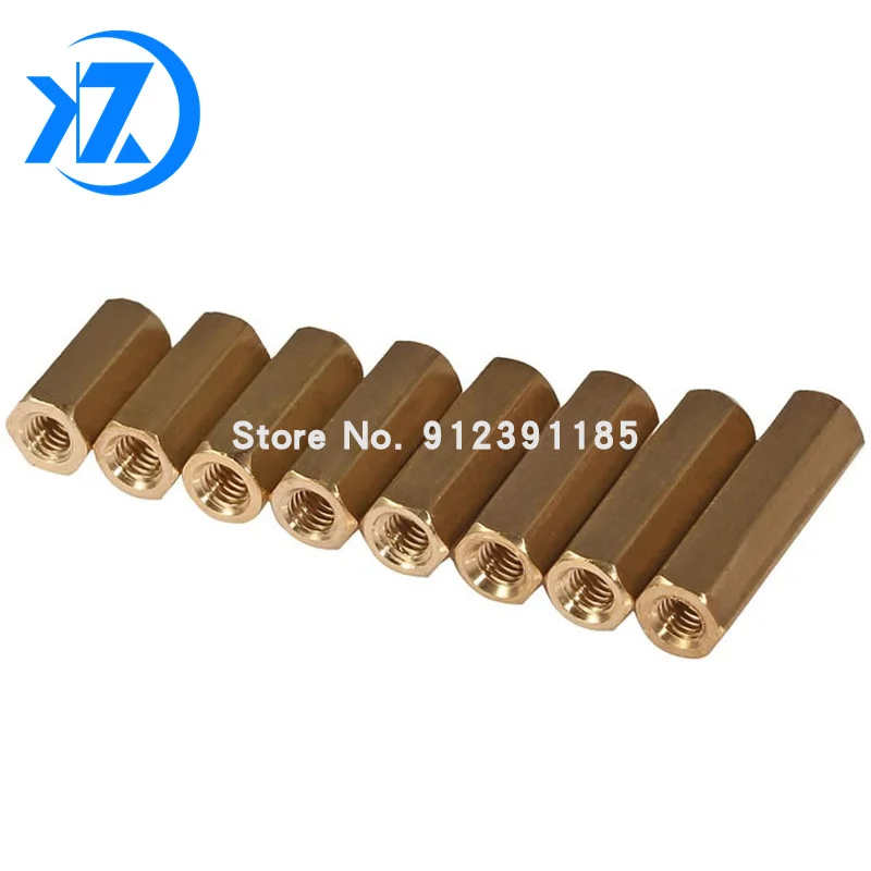 20PCS/LOT M3 Hex Screw M3 Female Hexagonal Brass PCB Standoffs Spacers Screw M3*5/6/8/10/12/15//18/20mm