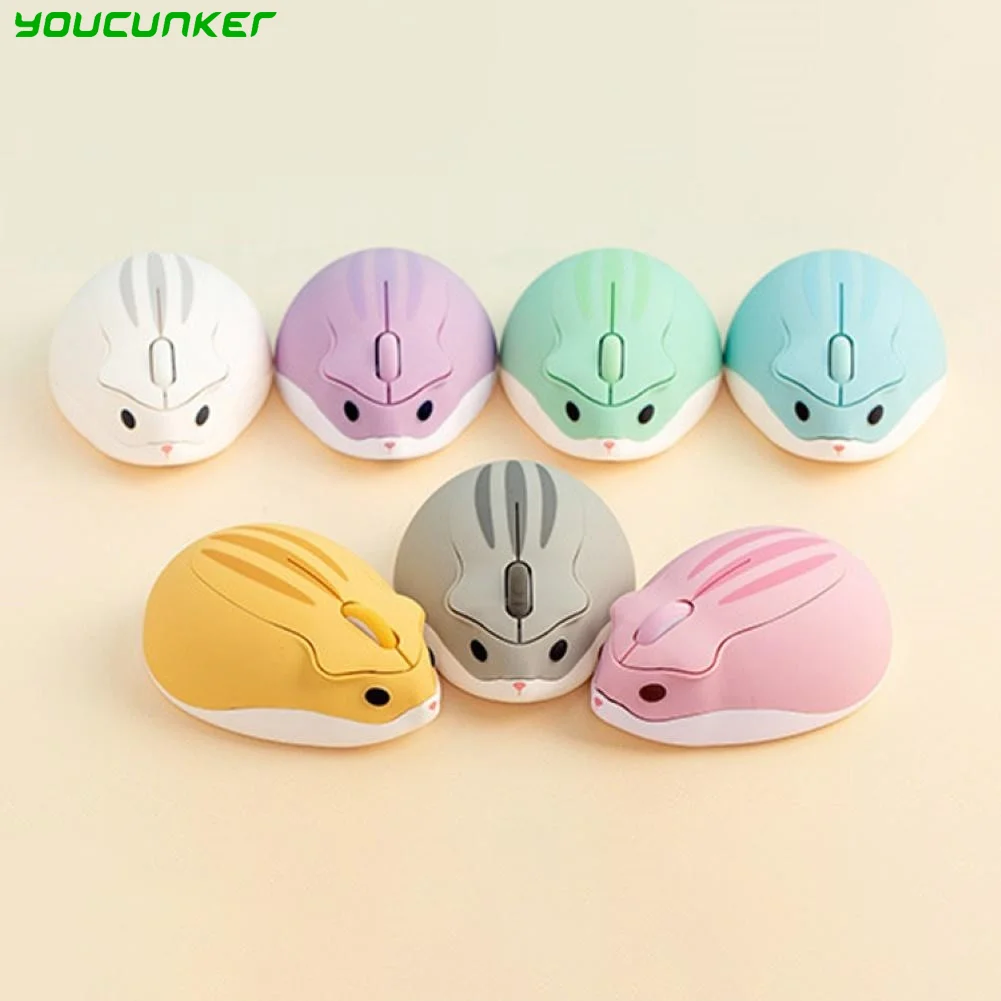 Wireless 2.4G Cute Mouse Creative Hamster Designed Mause Ergonomic USB Optical Mini 1200 DPI Pink Mice For PC Laptop Kids Gift