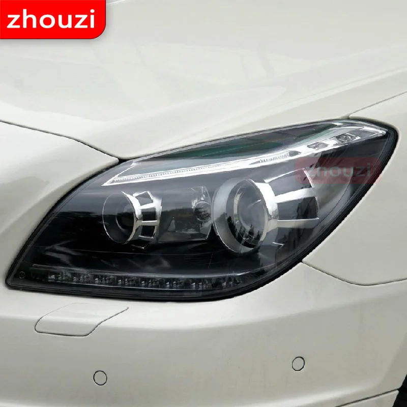 لمرسيدس بنز SLK الفئة R172 AMG 2011-2015 سيارة مصباح أمامي ملون أسود طبقة رقيقة واقية شفافة ملصق بولي يوريثان اكسسوارات